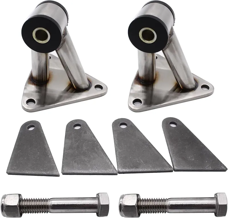 Mount, Motor SBC BBC Engine Swap Weld-in Motor Mounts Chrome Compatible for Chevy Small & Big Block 350 396 454 Engine SBC/BBC and 4.3L V6 Models