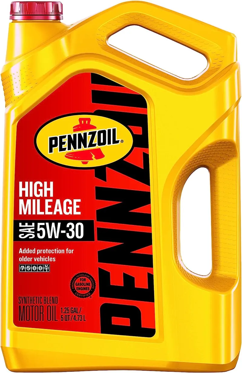 Oil, 5W-30 Pennzoil High Mileage Synthetic Blend 5W-30 Motor Oil for Vehicles Over 75K Miles