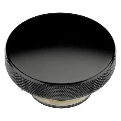 Radiator Caps BLK75120 Radiator Cap, Billet Aluminum, Black Anodized, Round, Plain, 16 psi,