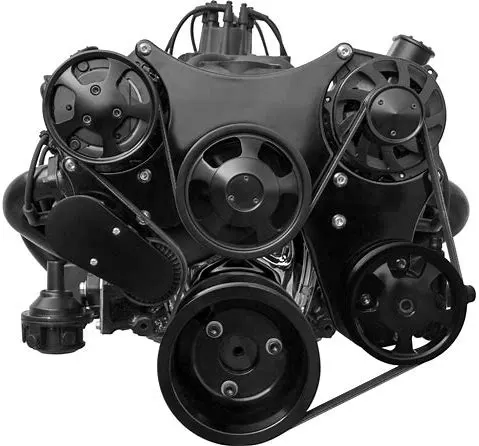 SBC SERPENTINE FRONT DRIVE SYSTEM POLISHED WITH POWERSTEERING RESEVIOR