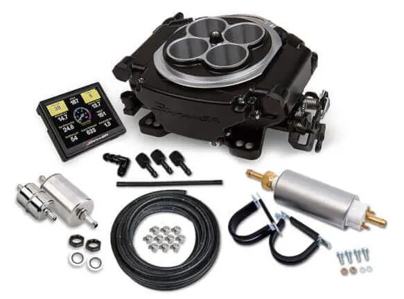 Sniper Kit, SNI-550-511K Fuel Injection System, Sniper EFI, Self-Tuning, Throttle Body, Black, 4150 Flange, 800 cfm, Fuel Pump, External, Fuel Regulator, Tuner Unit, Kit