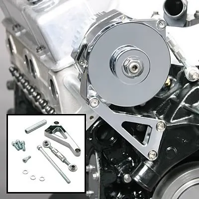 Alternator Bracket Aluminum Chrome Water Pump Mount Water Pump
