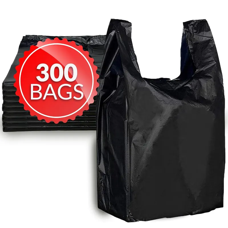 T-shirt Bags (300 Count) (Black)