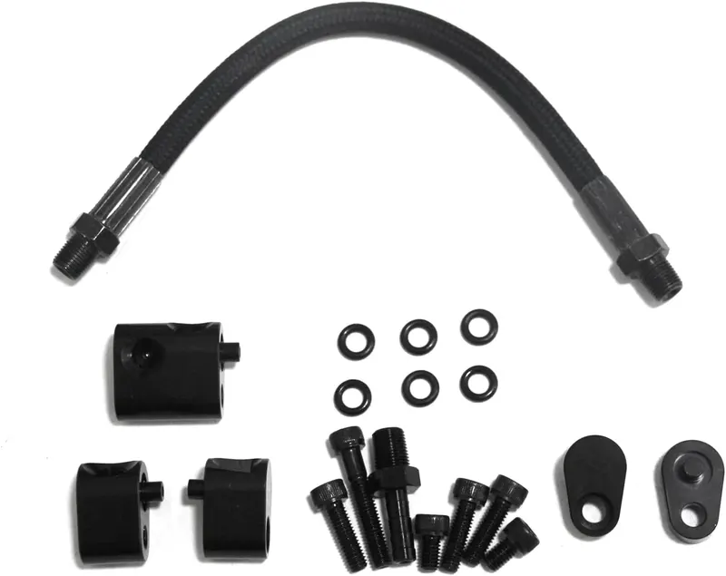 Throttle Body, Hose kit LS Coolant / Steam Port Crossover Hose Kits-BLK