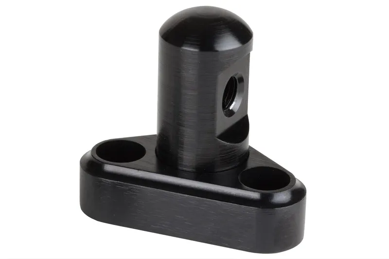 Throttle Cable Bracket, Throttle Body Mount, Single Stud, Billet Aluminum, Black, Chevy, LS Small Block, MFI