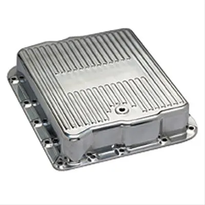 Transmission Pan, Stock, Aluminum, Polished, Finned, GM, Chevy Turbo TH350, Each