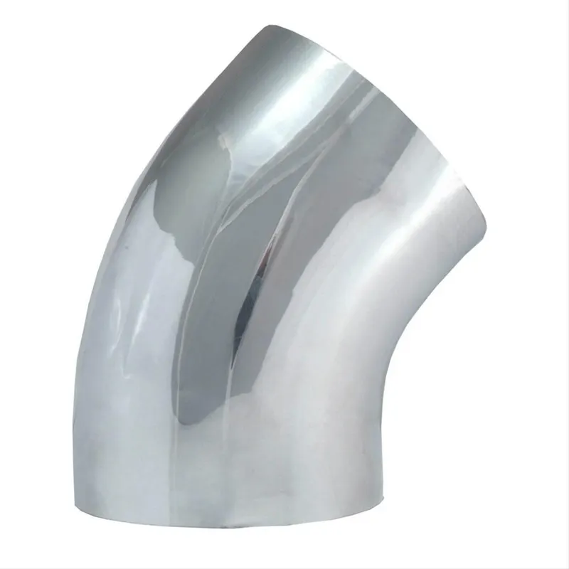 Tube, 9749 Adapter 45 Degree Elbow, Aluminum, Polished, 4.00 in. Diameter, Universal, Each