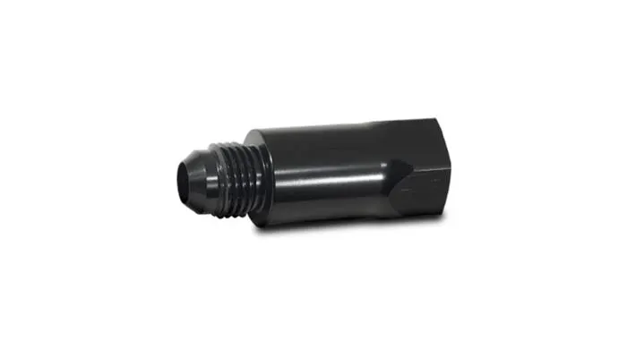 Valve, 16714 Fuel Cell Tip Over Valves, Roll Over Valves, Bulkhead Fitting, Aluminum, Black Anodized, -10 AN Female Straight Cut O-Ring, -10 AN Male Threads, Each