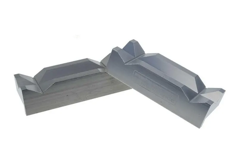 Vise Jaw Protectors, 568-5, Aluminum, Clear Anodized, Inserts, Internal Magnets 4 in., Pair